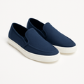 Navy Canvas Loafers - Sun Impact Shoes